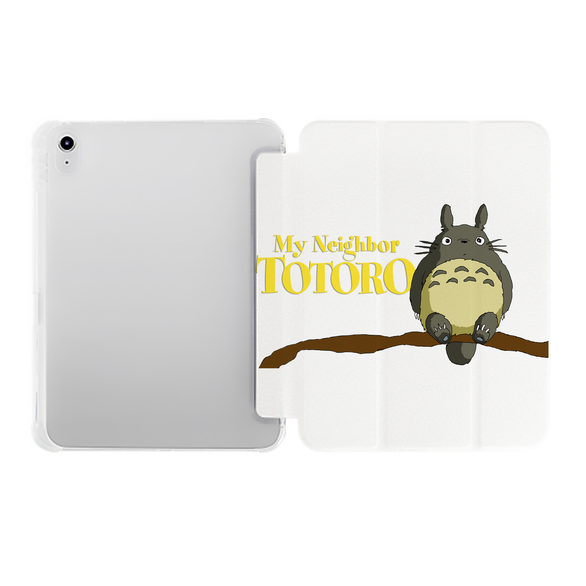 （画像用） となりのトトロ 草壁メイ 草壁サツキ My Neighbor Totoro Satsuki Kusakabe Mei Kusakabe IPad ケース ペン収納付き 三つ折りスタンド PUレザー×シリコン 対応機種9.5/10.5/10.9インチ